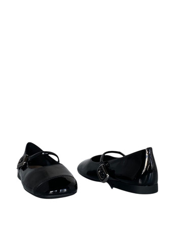 Женские балетки Melanda.M | чёрные однотонные без декора натуральная кожа (332312464)