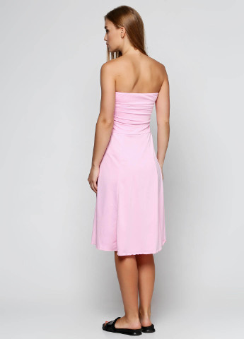 Розовое кэжуал платье No Brand однотонное