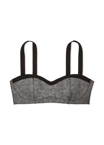 Серый балконет бюстгальтер Victoria's Secret без косточек полиэстер