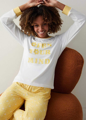 Жовта всесезон піжама (лонгслів, штани) лонгслів + брюки Penti