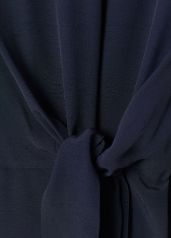 Темно-синя демісезонна блуза з баскою H&M