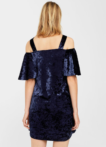 Темно-синя кежуал сукня а-силует, з відкритими плечима Mango однотонна