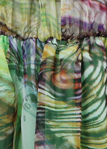 Зеленое кэжуал платье Bellezza с абстрактным узором