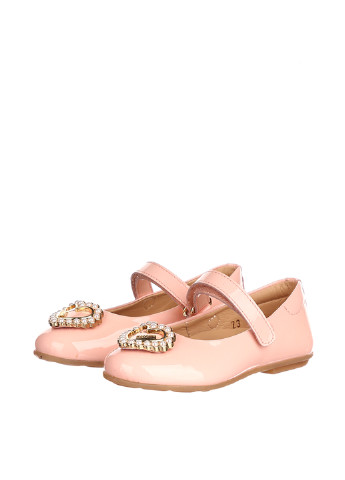 Детские светло-розовые кэжуал туфли на низком каблуке Moschino для девочки