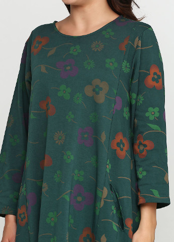 Зелена кежуал платье 159 С з квітковим принтом