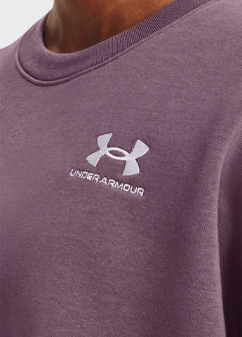 Свитшот Under Armour - Свободный крой однотонный фиолетовый спортивный трикотаж, хлопок - (264829973)