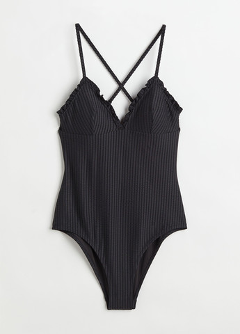 Чорний демісезонний купальник суцільний, майо H&M