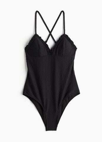 Чорний демісезонний купальник суцільний, майо H&M