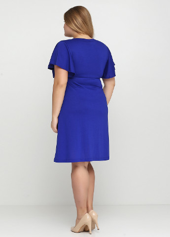 Синее кэжуал платье в стиле ампир Mark однотонное