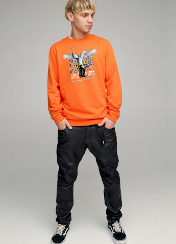 Оранжевый свитшот мужской basic /no flis/ YAPPI (252259428)