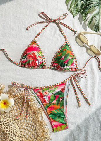 Комбінований літній купальник (бюстгалтер, трусики) роздільний SHEIN