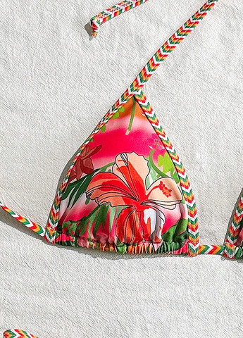 Комбінований літній купальник (бюстгалтер, трусики) роздільний SHEIN