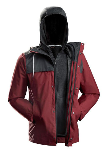Бордовая зимняя куртка Decathlon
