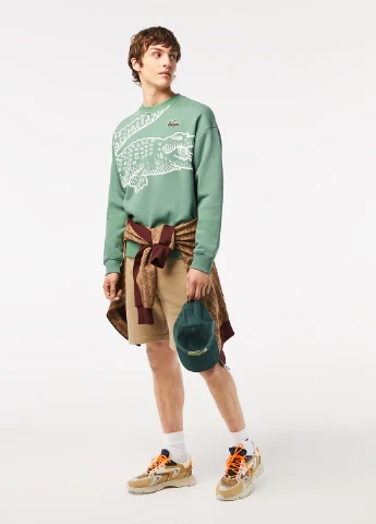Світло-зелений світшот Lacoste логотип нашивки (298072860)