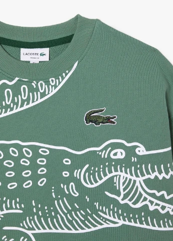 Світло-зелений світшот Lacoste логотип нашивки (298072860)