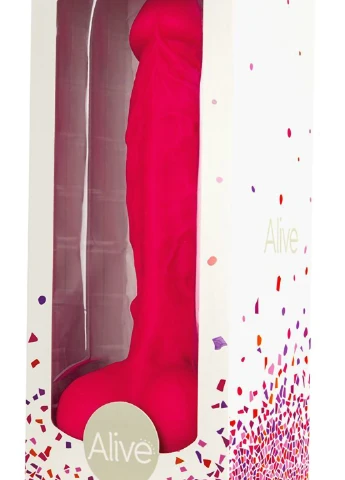 Фаллоимитатор Adam Pink L, двухслойный, силикон+ Silexpan, диаметр 4см Alive (254151493)