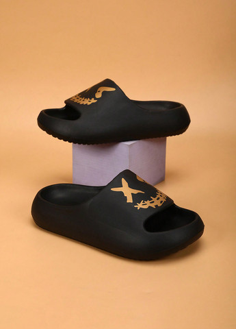 Черные пляжные, домашние, кэжуал шлепанцы SHEIN