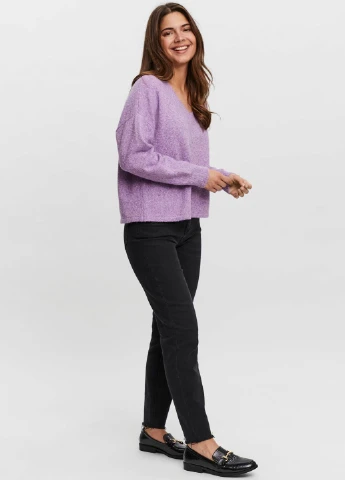 Светло-фиолетовый демисезонный свитер Vero Moda