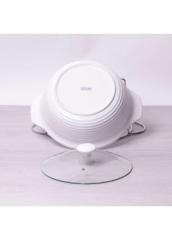 Марміт керамічний 2.4л зі скляною кришкою та металевою підставкою 6401 Kamille (253786493)