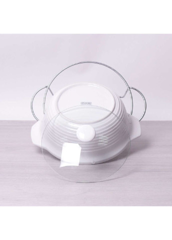 Марміт керамічний 2.4л зі скляною кришкою та металевою підставкою 6401 Kamille (253786493)