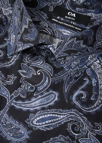 Темно-синяя кэжуал рубашка турецкие огурцы C&A