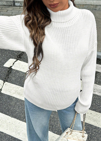 Білий демісезонний светр для вагітних SHEIN