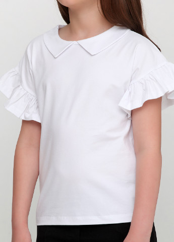 Белая однотонная блузка Vidoli летняя