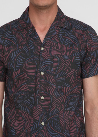 Цветная кэжуал рубашка с абстрактным узором Burning Palms с коротким рукавом