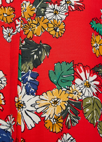 Красная кэжуал рубашка с цветами KOTON