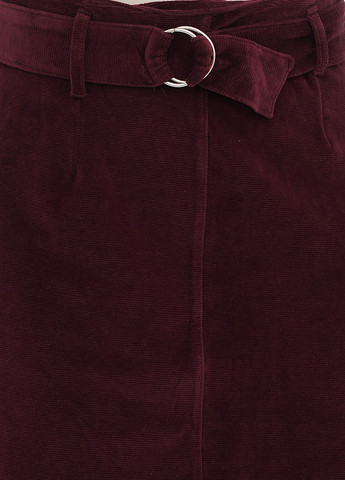 Бордовая кэжуал однотонная юбка Cropp