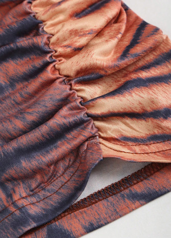 Помаранчева вечірня, коктейльна, кежуал сукня з відкритою спиною SHEIN тигровый