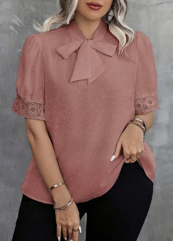 Розово-коричневая блуза SHEIN