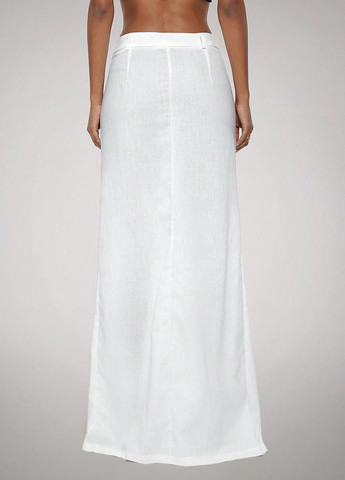 Белая кэжуал однотонная юбка SHEIN а-силуэта (трапеция)