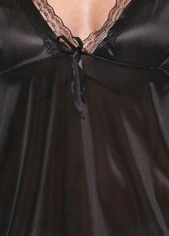Чорний демісезонний комплект (нічна сорочка, труси) IMPLICITE