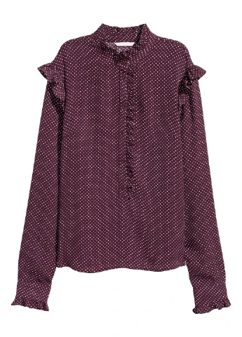 Бордова блуза H&M