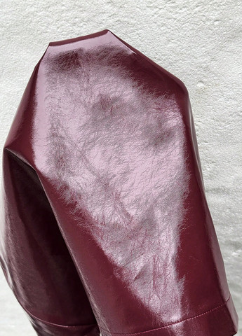 Бордовая кэжуал однотонная юбка SHEIN а-силуэта (трапеция)