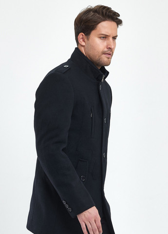 Чорне демісезонне Пальто однобортне Trend Collection