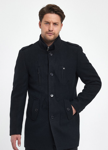 Чорне демісезонне Пальто однобортне Trend Collection