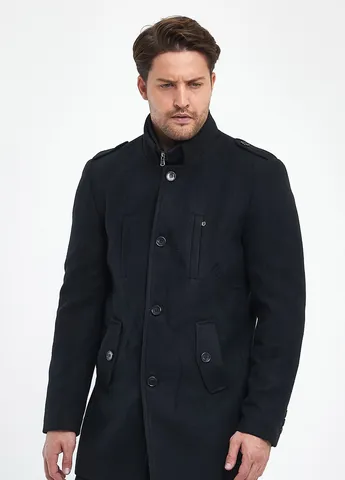 Чорне демісезонне Пальто однобортне Trend Collection