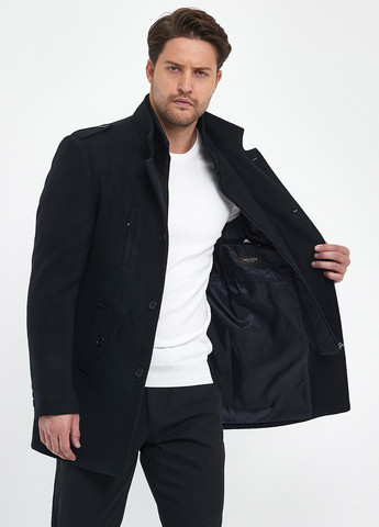 Чорне демісезонне Пальто однобортне Trend Collection