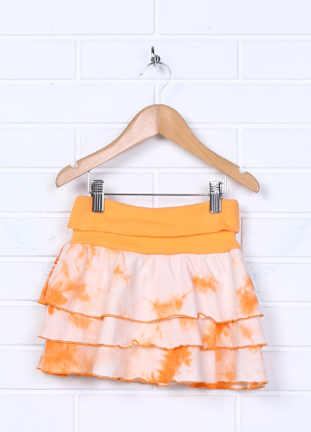 Оранжевая кэжуал с анималистичным узором юбка Motion Wear мини