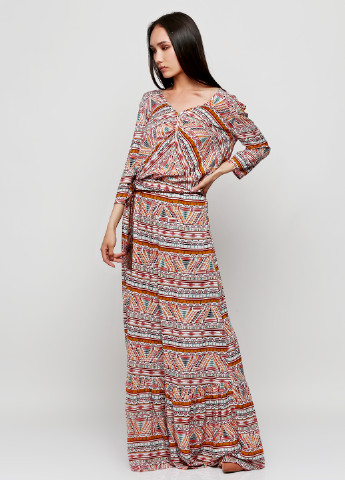 Комбинированное кэжуал платье Relish с абстрактным узором