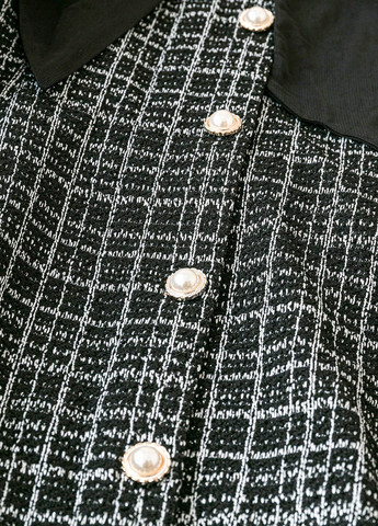 Чорно-білий кежуал сукня кльош SHEIN в клітинку