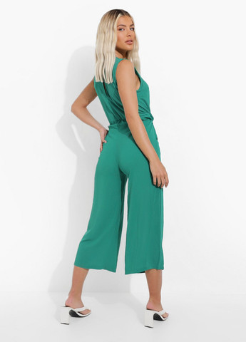 Комбінезон Boohoo комбінезон-брюки однотонний зелений кежуал поліестер