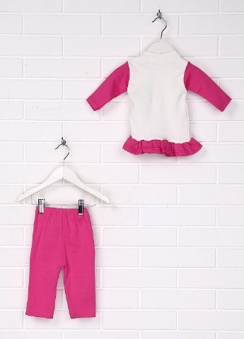 Рожевий демісезонний костюм (кофта, штани) брючний zem baby