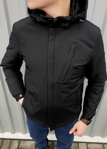 Чорна демісезонна куртка демисезонная PAFAO 9084
