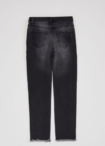 Темно-серые демисезонные прямые джинсы DeFacto