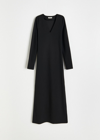 Черное кэжуал платье а-силуэт Reserved однотонное