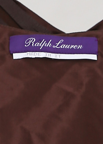 Коричневое коктейльное платье Ralph Lauren однотонное