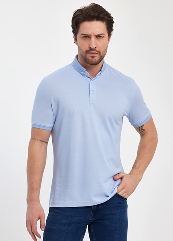 Голубой мужская футболка поло Trend Collection однотонная